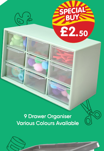 9 Drawer Organiser