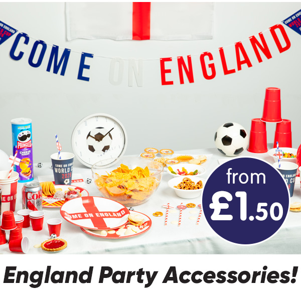 Get Match Ready Come on England Party Accessories