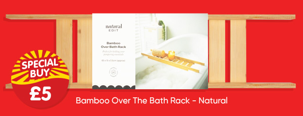 Bamboo Over The Bath Rack - Natural