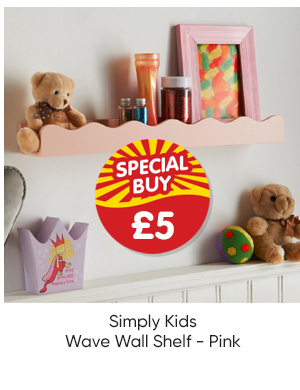 Simply Kids Wave Wall Shelf - Pink
