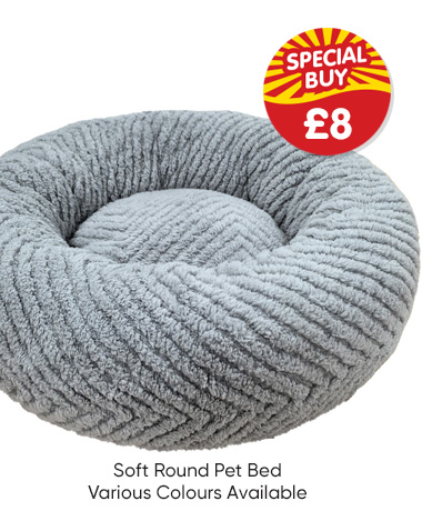 Soft Round Pet Bed - Various Colours Available
