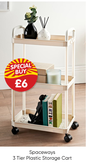 Spaceways 3 Tier Plastic Storage Cart