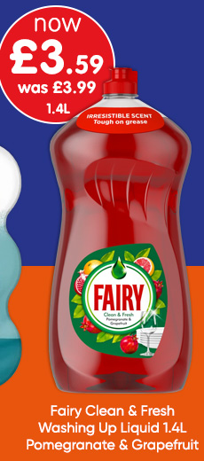 Fairy Clean & Fresh Washing Up Liquid 1.4L - Pomegranate & Grapefruit