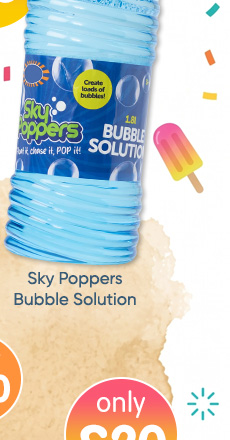 Sky Poppers Bubble Solution - Various Colours Available