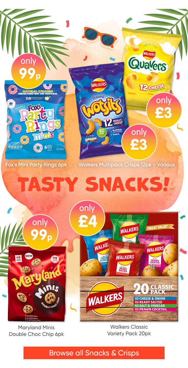 Tasty Snacks and Crisps at B&M