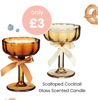 Scalloped Cocktail Glass Scented Candle