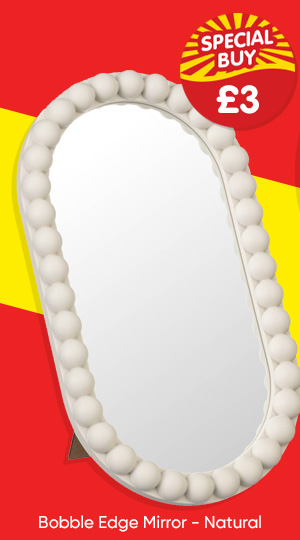 Bobble Edge Mirror - Natural