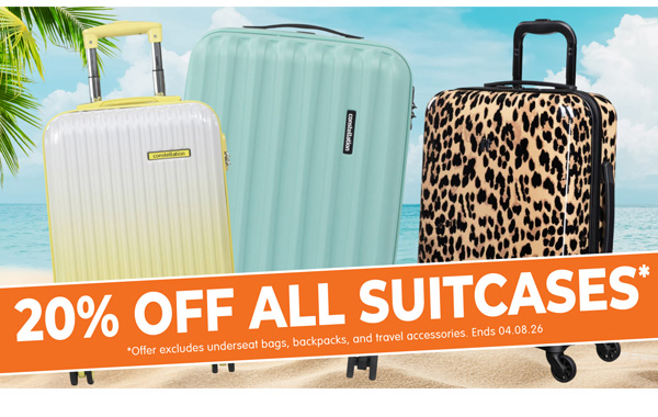 20% Off All Suitcases at B&M