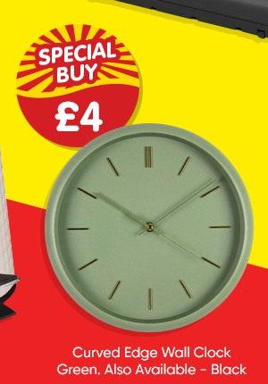Curved Edge Wall Clock