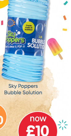 Sky Poppers Bubble Solution - Various Colours Available