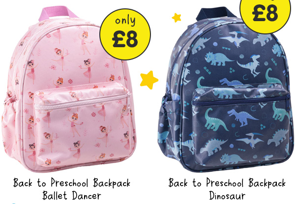 Back to Preschool Backpack - Various Designs Available