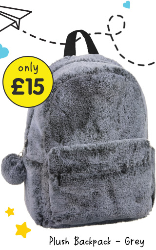Plush Backpack - Grey
