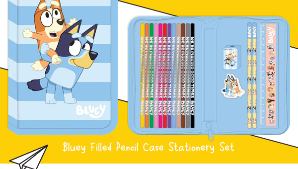 Bluey Filled Pencil Case Stationery Set