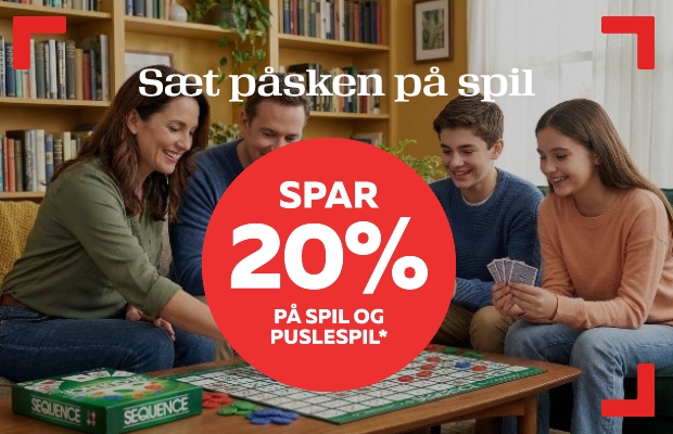 Spar 20% på spil og puslespil