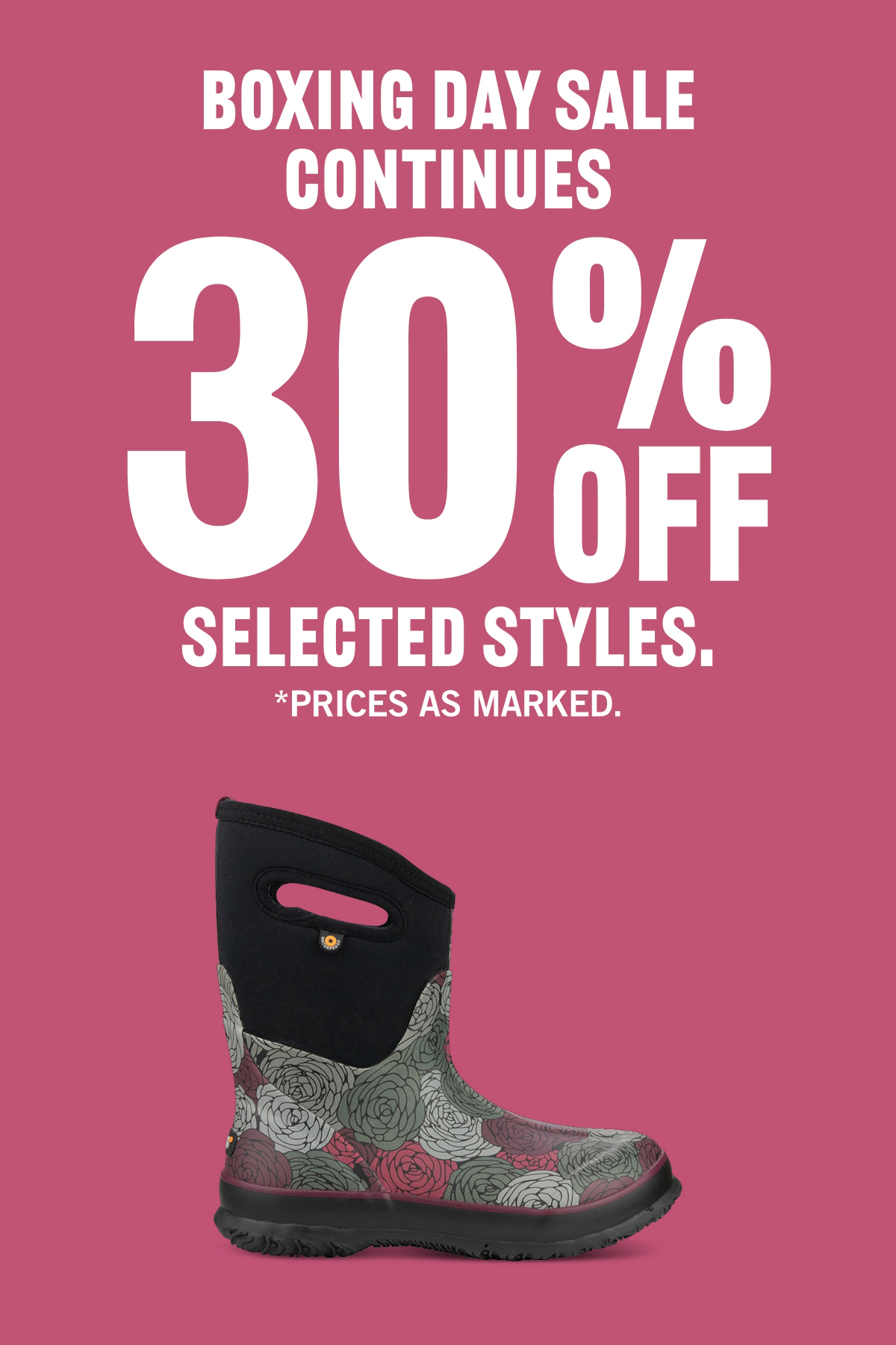 30% Off Selected Styles