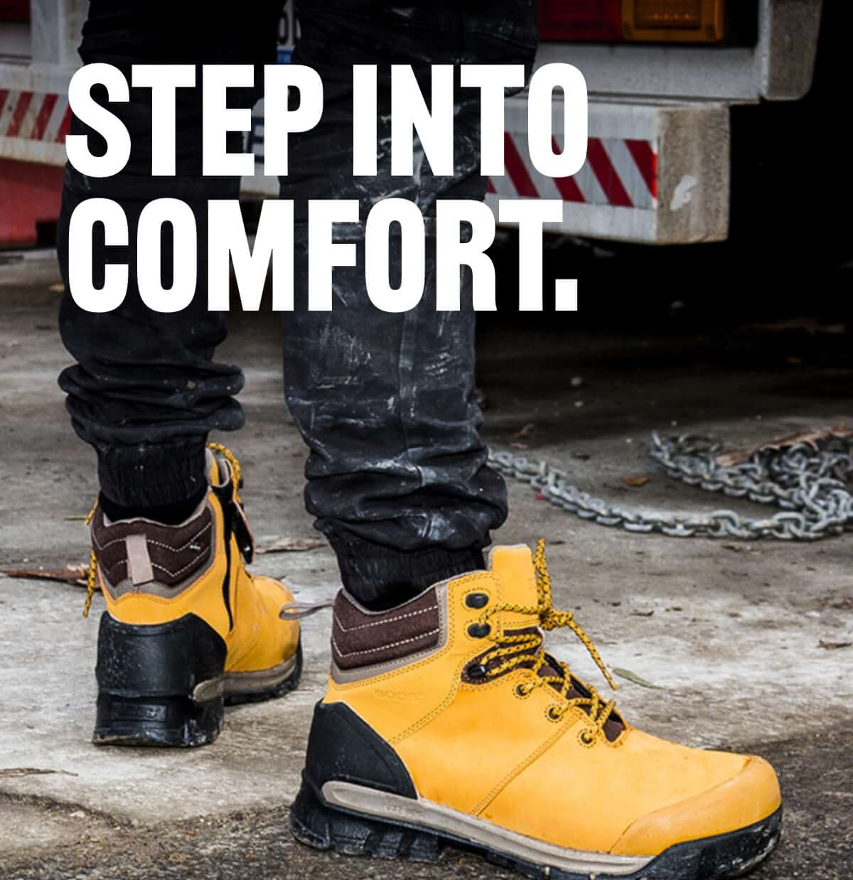 Step into comfort.