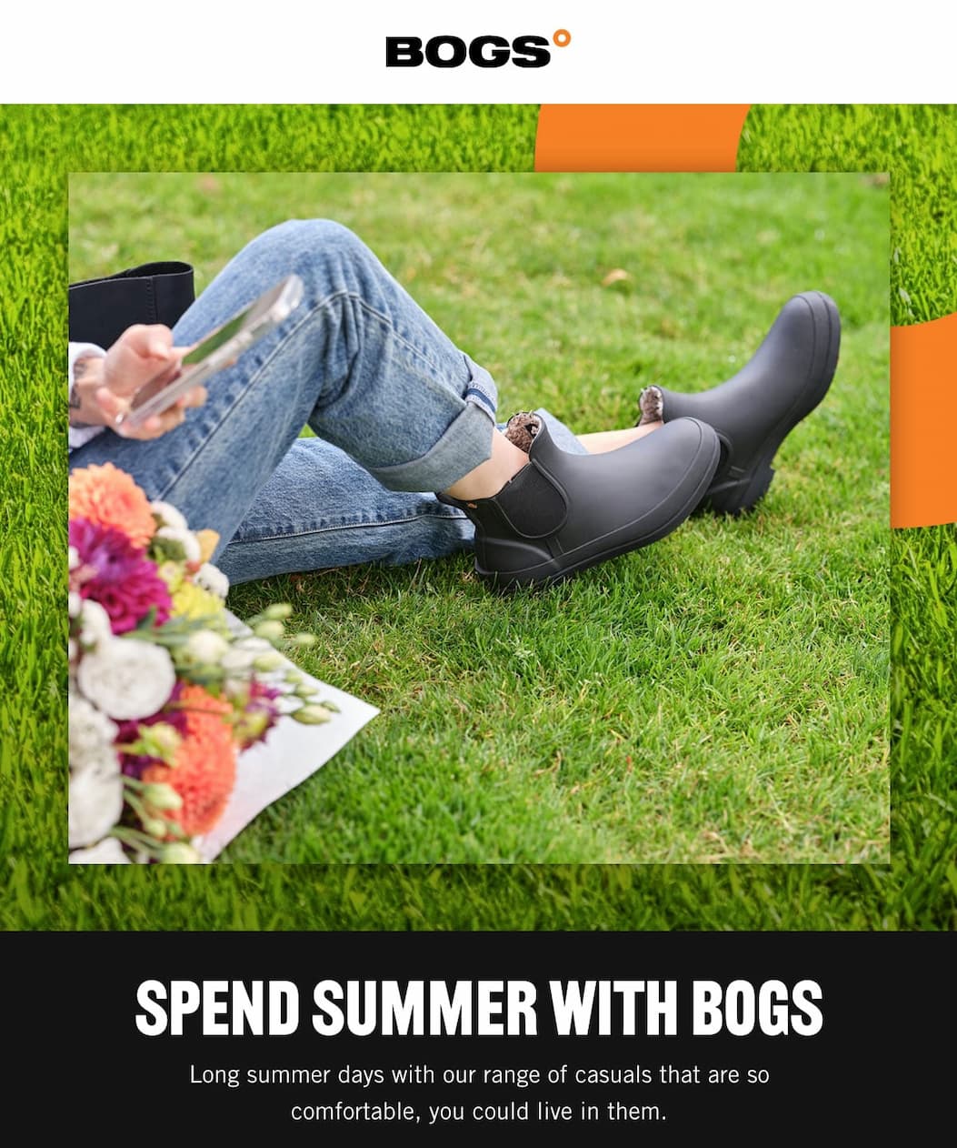 Spend summer with Bogs. Display images to learn more.