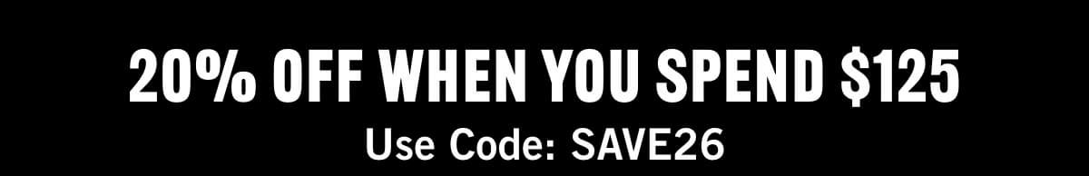 20% Off When You Spend $125