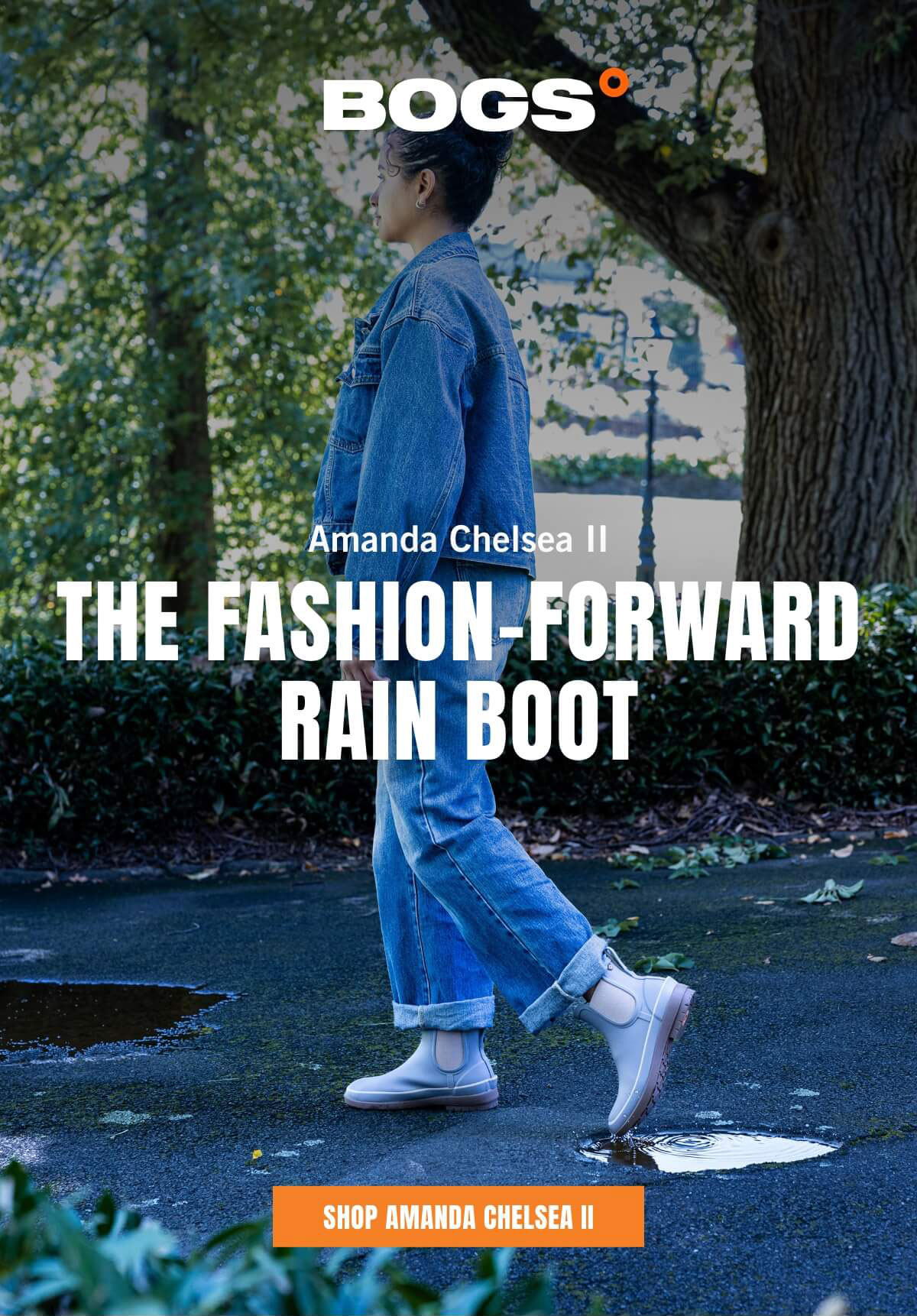 The fashion-forward rain boot. Display images to learn more.