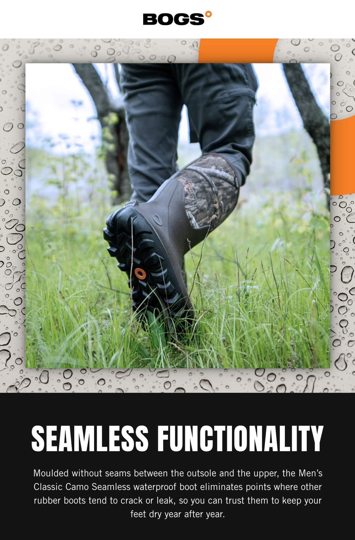 Seamless functionality - Classic Camo Seamless Waterproof Boot