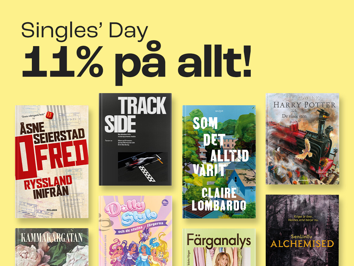 Singles Days på Bokus med 11% rabatt på allt