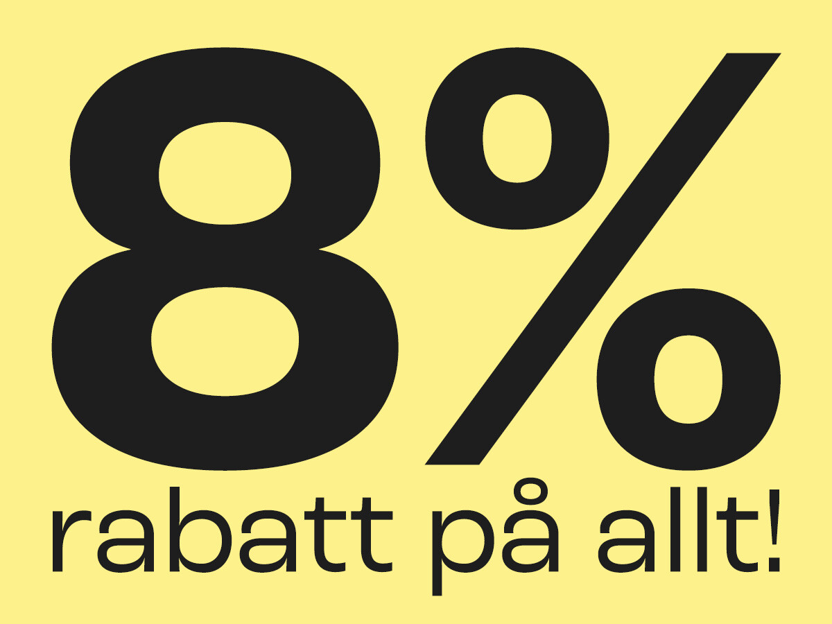 8% rabatt