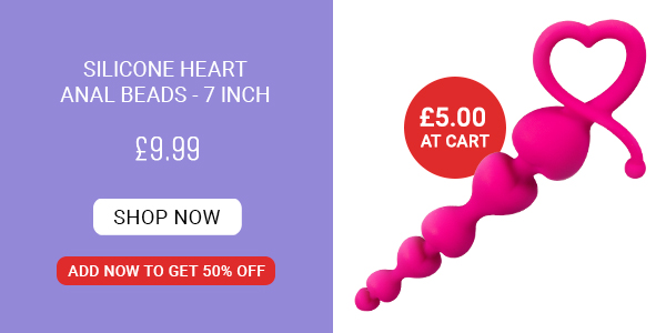 Silicone Heart Anal Beads - £5.00 at cart 
