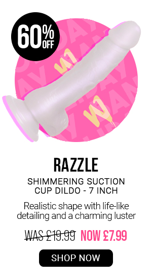 Razzle shimmering suction cup d*ldo was 19.99 now 7.99