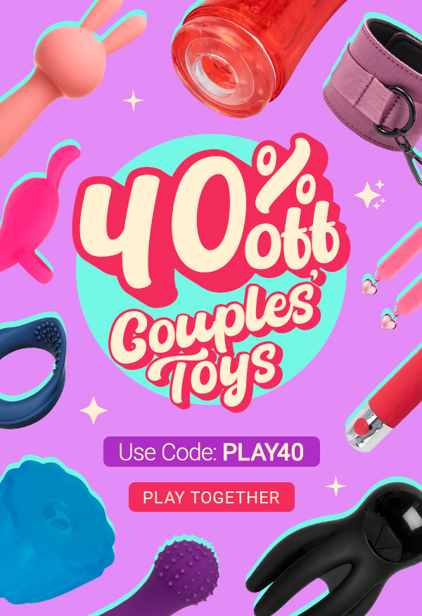 Get 40 percent off couple toys with code PLAY40