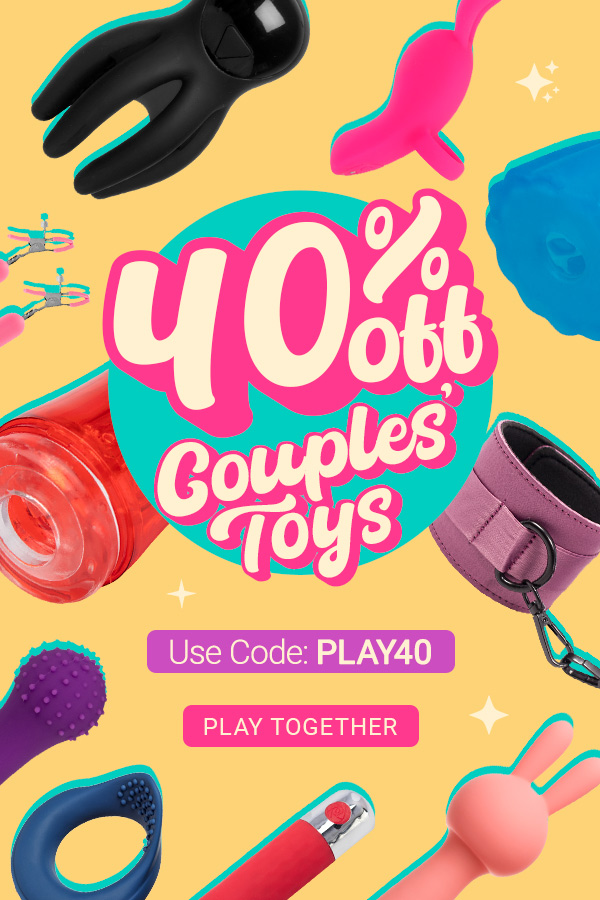 Get 40 percent off couple toys with code PLAY40