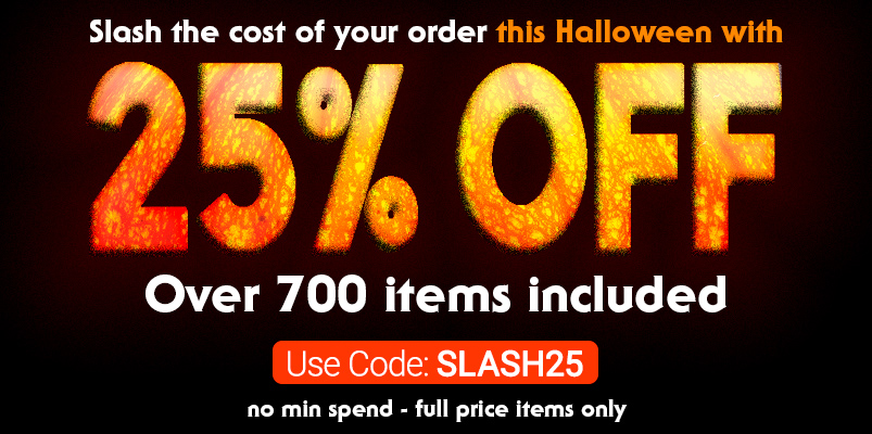 25 percent off over 700 items with code SLASH25