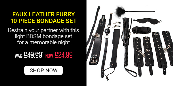 Faux leather furry 10 piece b*ndage set was 49.99 now 24.99
