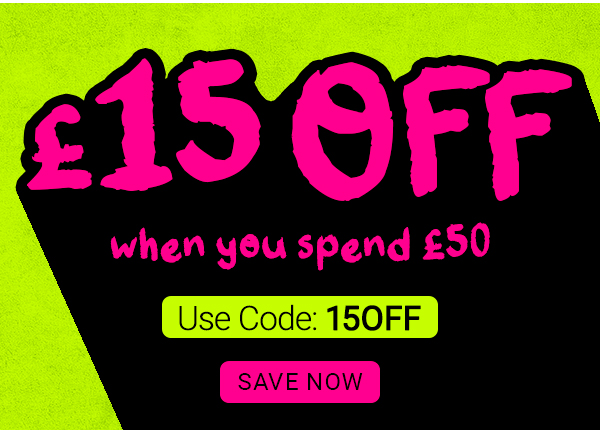 15 pounds off when you spend 50 pounds with code 15OFF