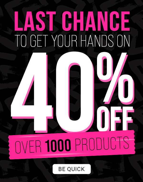 Last chance to get 40 percent off over 1000 products