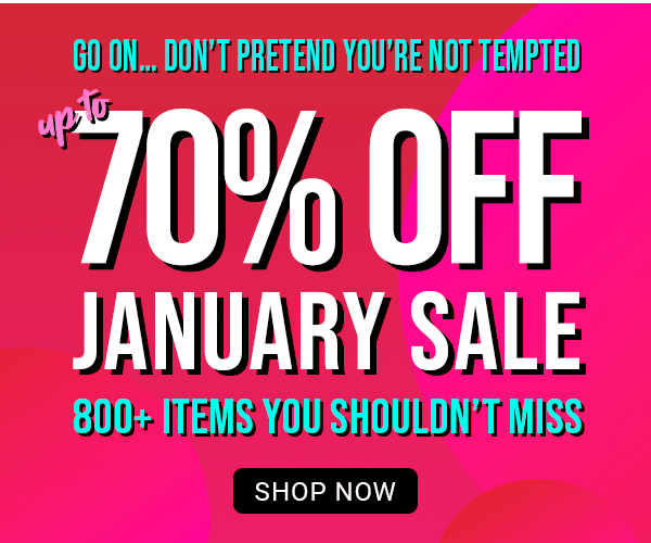 Up to 70 percent off january sale