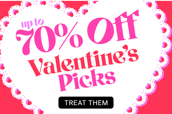 Up to 70% off valentines picks