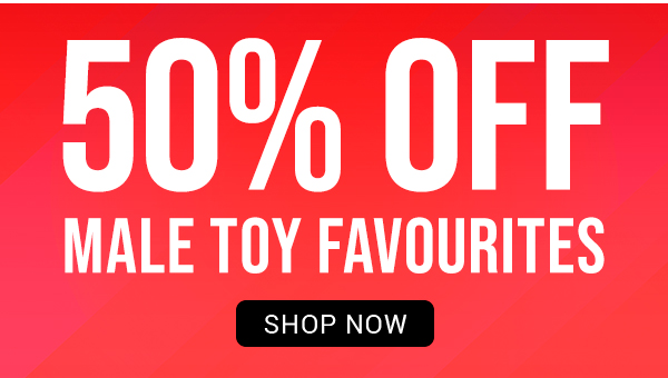 50 percent off male toys