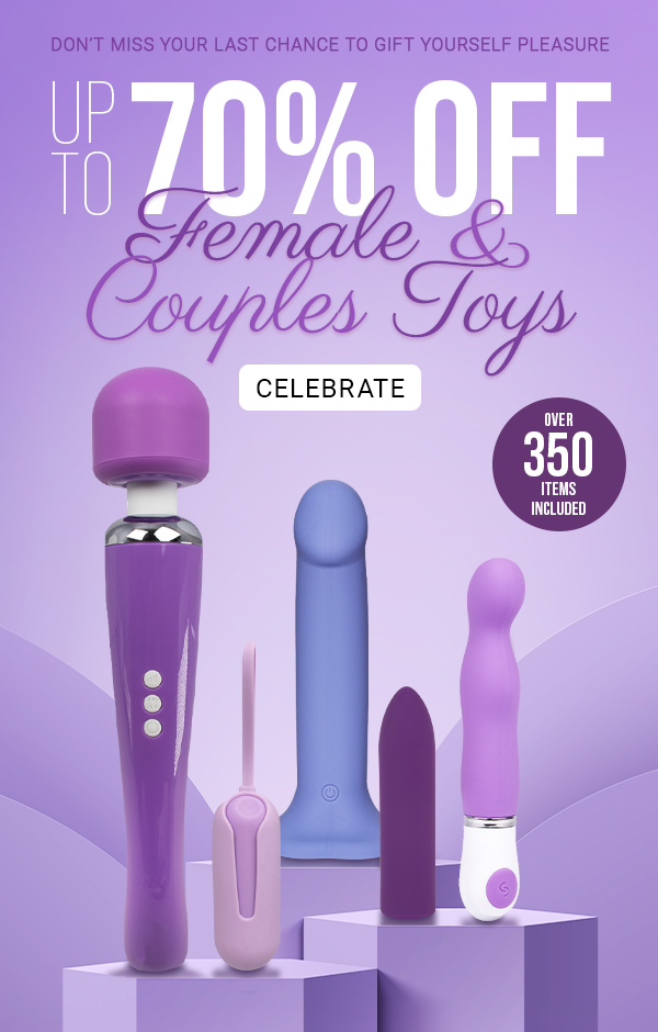 Up to 70 percent off female and couple toys