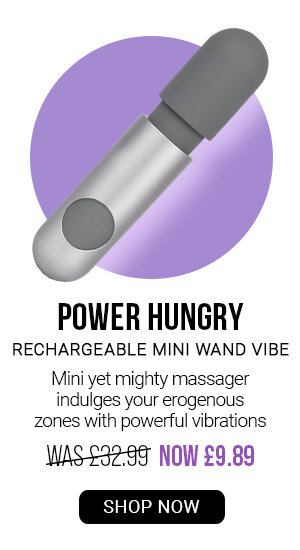 Power hungry rechargeable mini wand vibe was 32.99 now 9.89