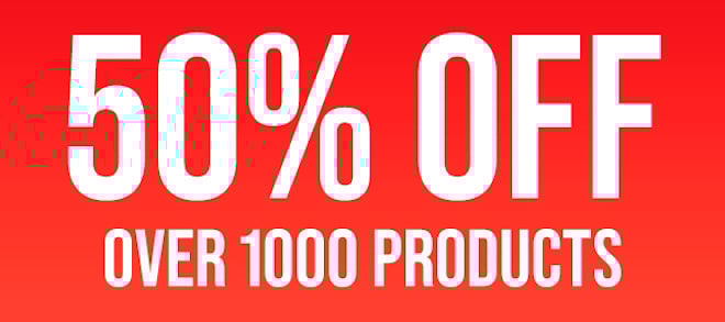 50% off over 1000 products