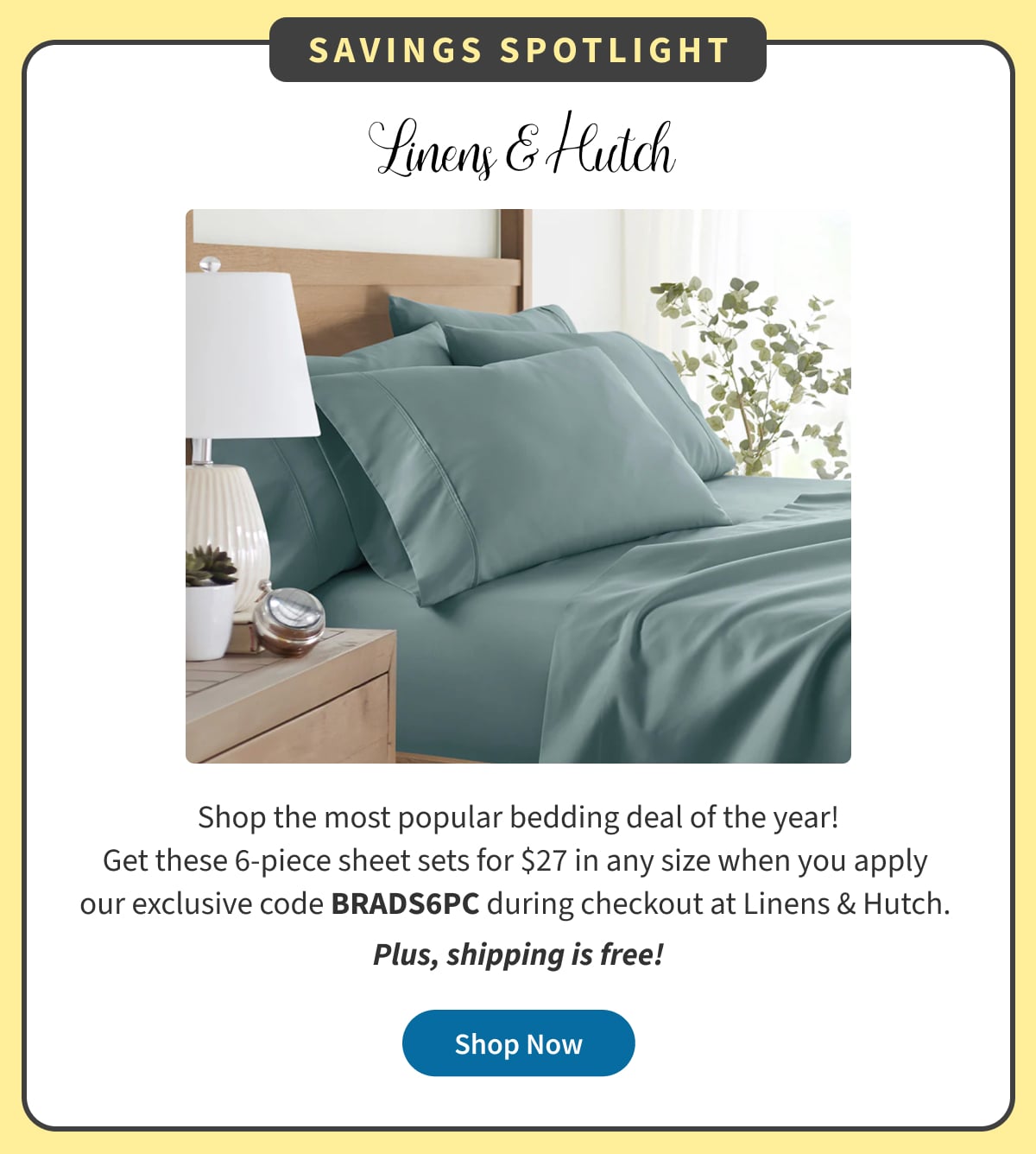 linens & hutch spotlight