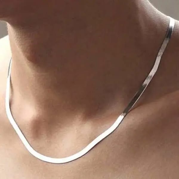 Tarnish-Resistant Herringbone Chains $12