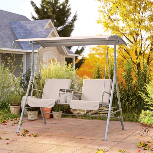 2-Seater Patio Swing with Table $108