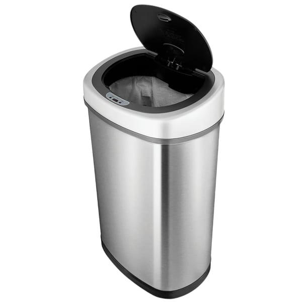 Touchless Stainless Steel Waste Can $44