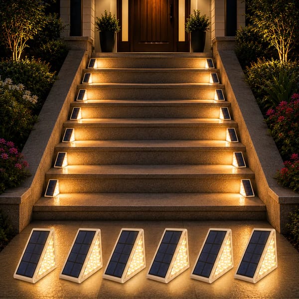6pk Solar Step Lights $25