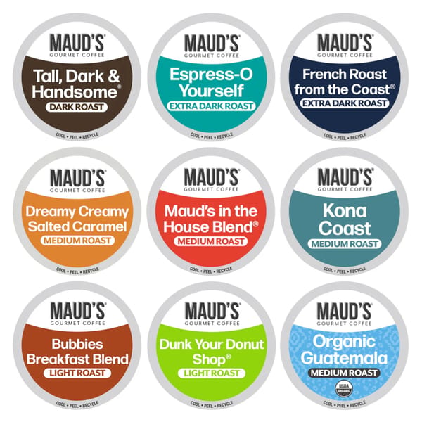 80ct Maud's Variety Pack Coffee Pods $28