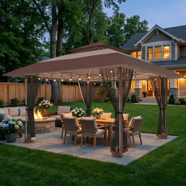 13' Pop-Up Gazebo with Mesh Curtains $150
