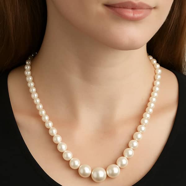 20” Graduated Shell Pearl Necklace $20