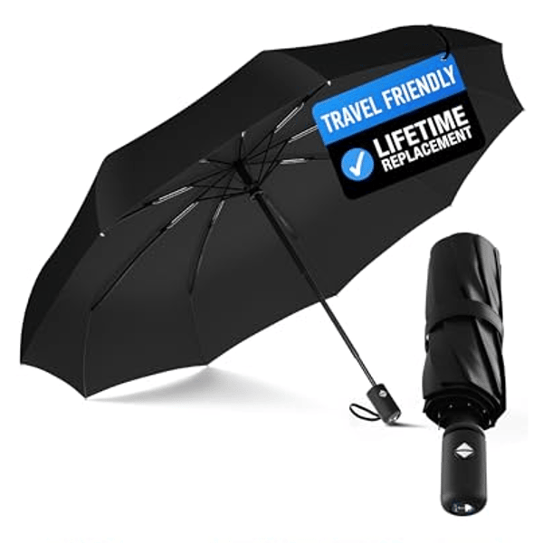 Rain-Mate Windproof Travel Umbrella $10