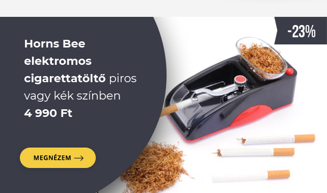 🥳 Horns Bee elektromos cigarettatöltő, piros vagy kék színben csak 4.990 Ft